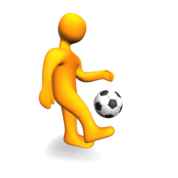 Ανθρώπινη Ποδόσφαιρο μπάλα 3d — Φωτογραφία Αρχείου