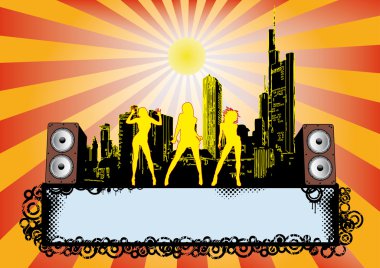 Big City Party Flyer clipart