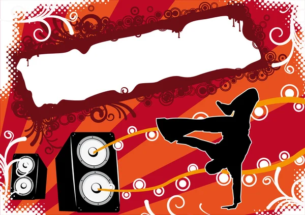 Rétro Breakdancer — Image vectorielle