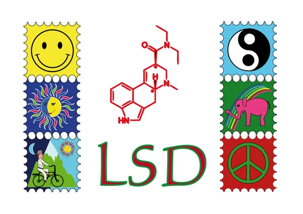 LSD - mata-borrão — Vetor de Stock