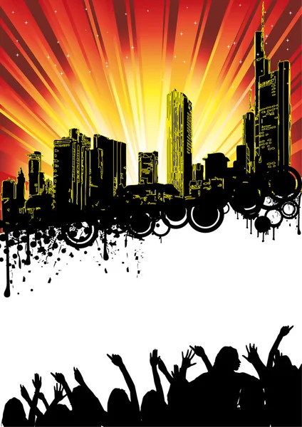 Refroidisseur City Party Flyer — Image vectorielle