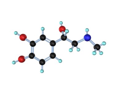 Molecule Adrenaline 3D clipart