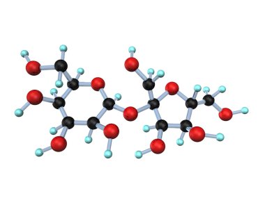 Molecule Sugar 3D clipart