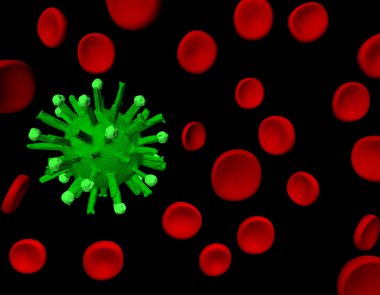 Virus In Blood 3D clipart