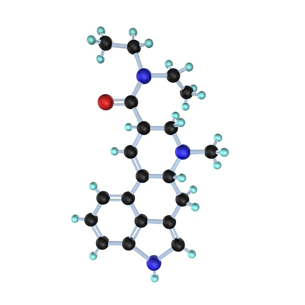 Молекули ЛСД 3d — стокове фото