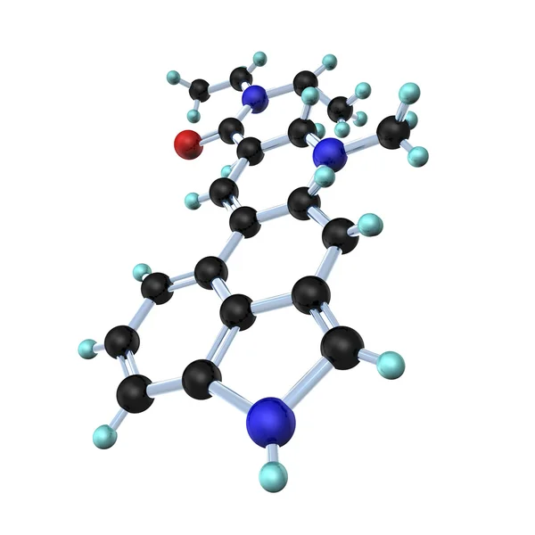 Molécula LSD 3D — Fotografia de Stock