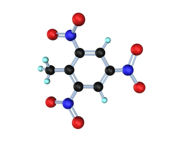 Молекула TNT 3D — стоковое фото