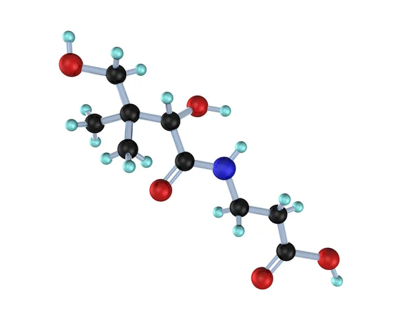 Molecuul vitamine b5 3d — Stockfoto