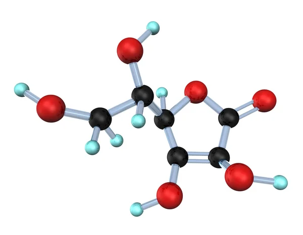 Vitamina C molécula 3D —  Fotos de Stock
