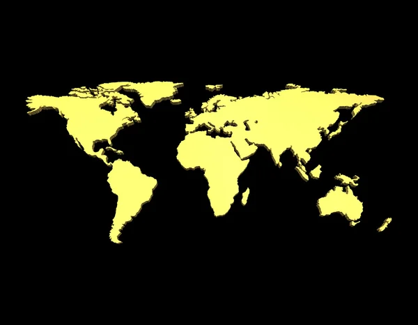 Złota mapa świata — Zdjęcie stockowe