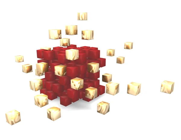 Cubo abstrato 3D — Fotografia de Stock