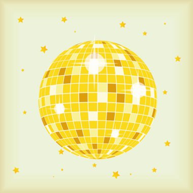 Retro Style Discokugel clipart