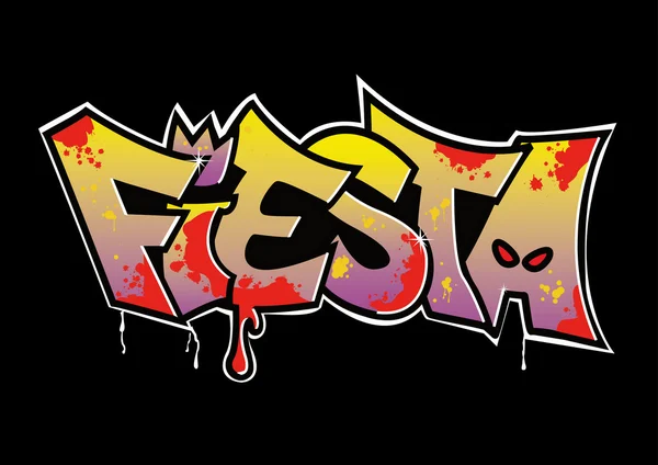 Grafiti fiesta — Stok Vektör