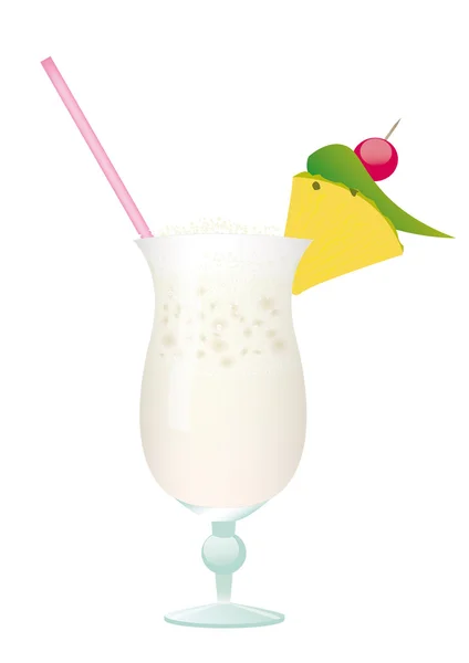 Cocktail pina colada — Image vectorielle