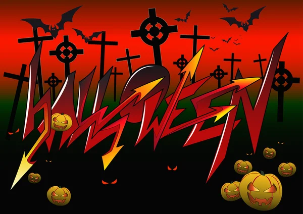 Graffiti Halloween — Image vectorielle