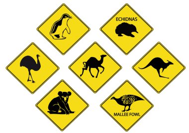 Australians Road Signs clipart