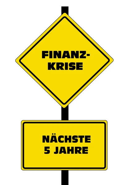 Crisis financiera - Texto alemán — Vector de stock