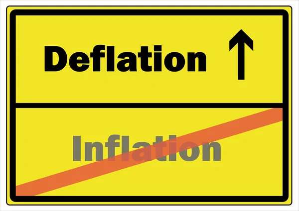 Stock vector German Road Sign - Deflation Inflation