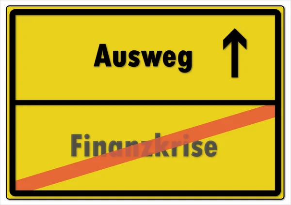 Alman yol işaret - ausweg — Stok Vektör