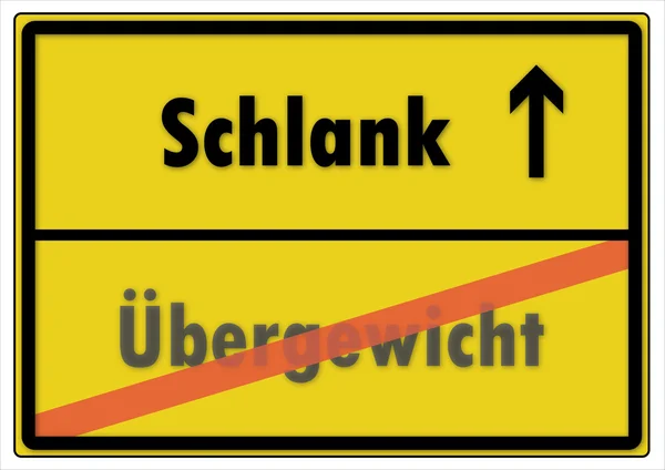 Deutsches Verkehrszeichen - ortsschild schlank — Stockvektor