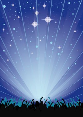 Blue Sky Coller Party Flyer clipart