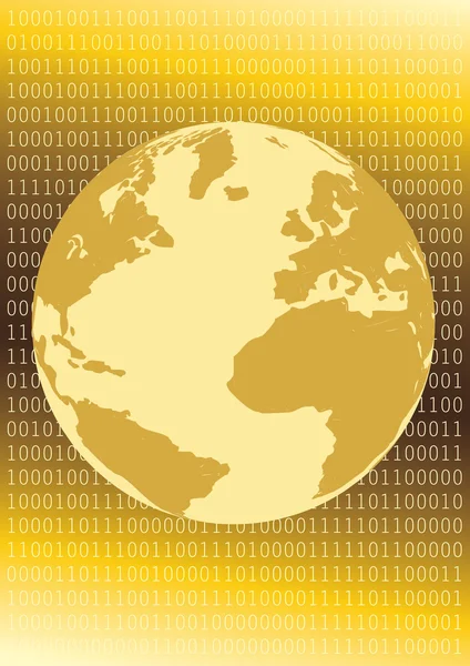 Zlatý svět i-net — Stockový vektor
