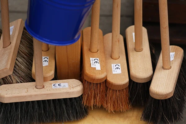 Stock image Brooms and bucket