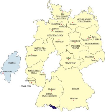Map of Germany clipart