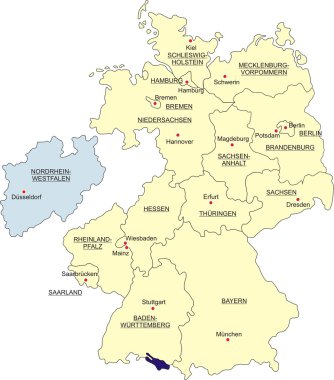 Map of Germany clipart