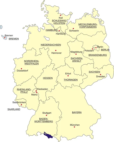 stock vector Map of Germany