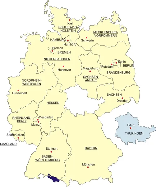 stock vector Map of Germany