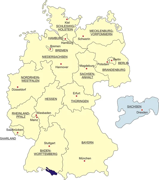 德国地图 — 图库矢量图片#