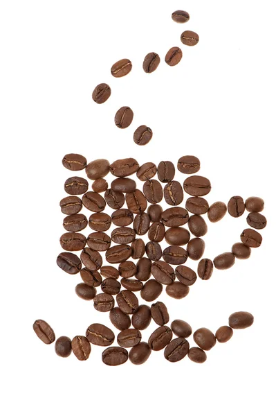 Copo de grãos de café — Fotografia de Stock