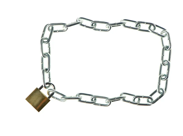 Framework from chain with lock — Stock Photo, Image