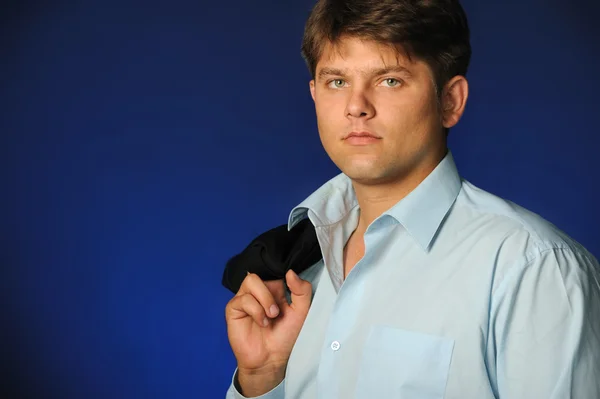 De zakenman praten door een mobiele phon — Stockfoto