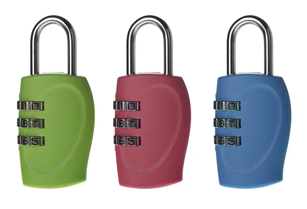 Set color the lock with a digital code — Stock Photo, Image
