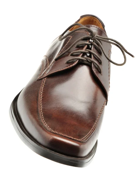 Sko en brun læder - Stock-foto