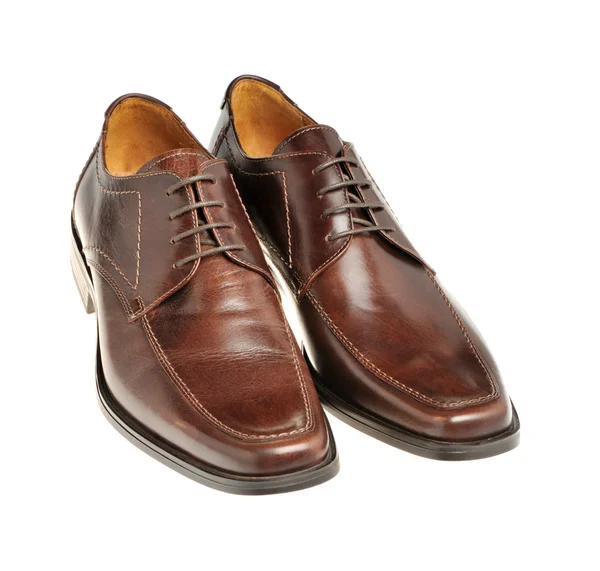 Çift kahverengi deri ayakkabı — Stok fotoğraf