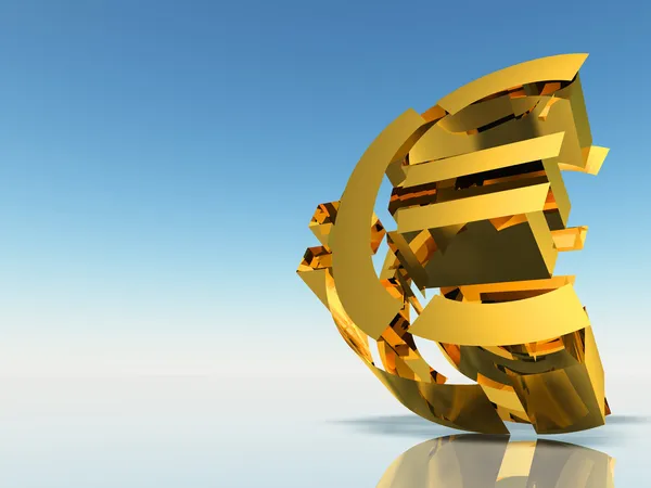 Zniszczone euro — Zdjęcie stockowe
