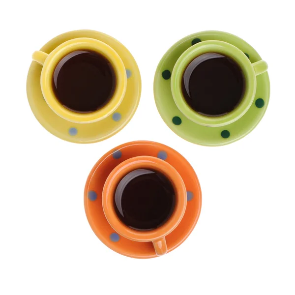 Kleur cups geïsoleerd — Stockfoto
