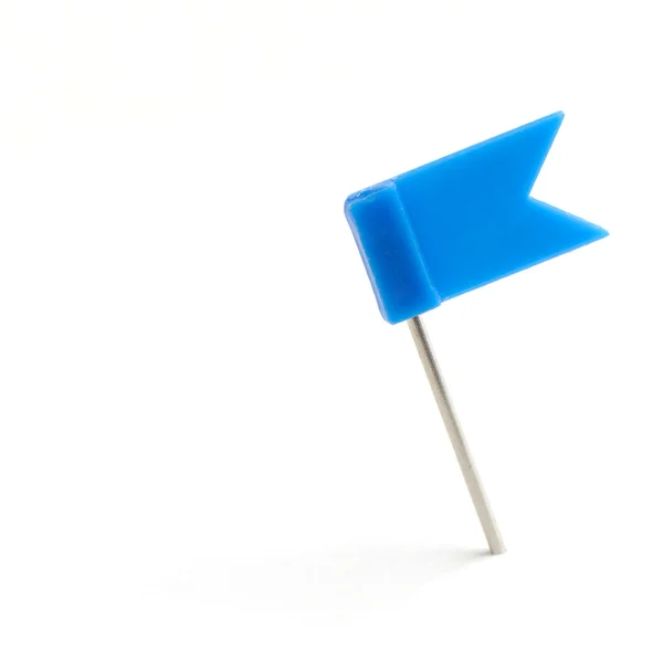 Een pin-blauwe vlag — Stockfoto
