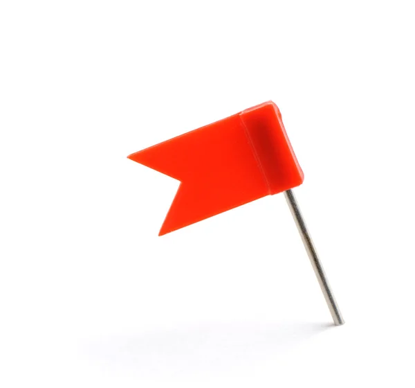 Bandeira um alfinete vermelho — Fotografia de Stock
