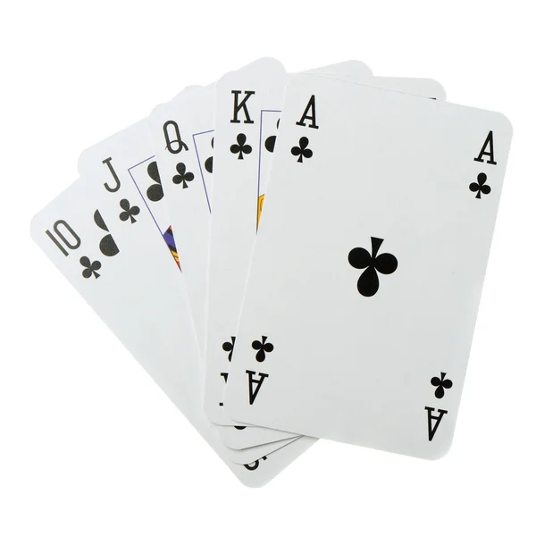 Poker combinación aislada — Foto de Stock
