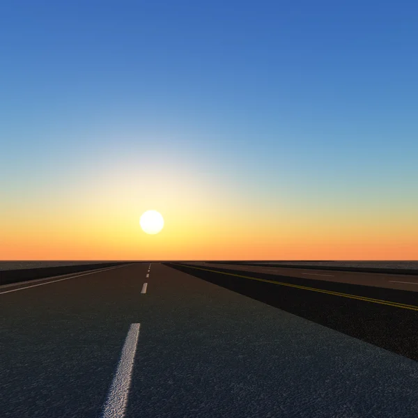 Road with the pure sky — Stock Photo, Image