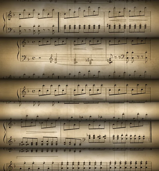 Eski müzik notaları rulo — Stok fotoğraf