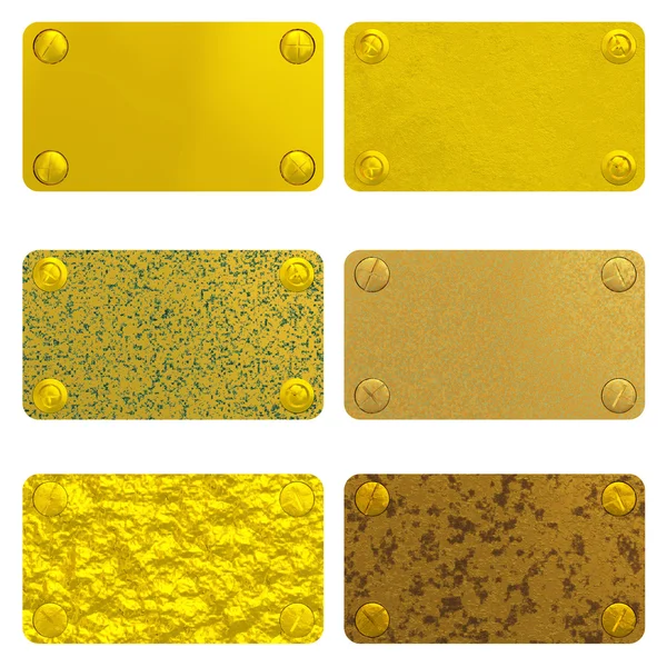 Set of gold labels — Stock Photo, Image