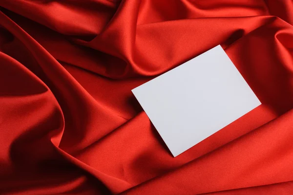 关于红色丝绸的说明 — 图库照片