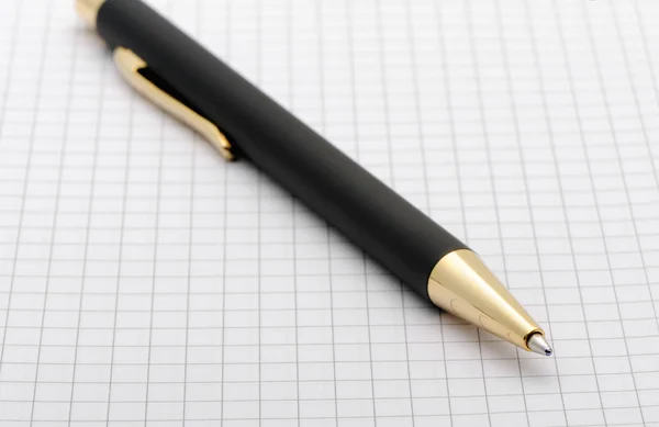 The pen on a paper in a cell Royalty Free Stock Photos