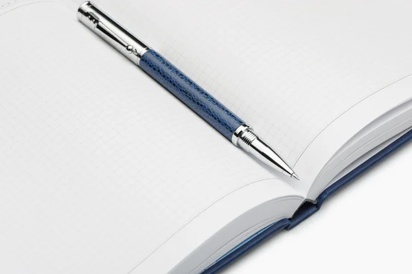 钢笔和笔记本 — 图库照片