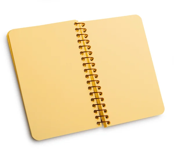 Notebook z żółte strony — Zdjęcie stockowe